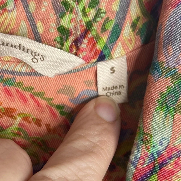 Soft Surroundings Laia Paisley Pattern Rayon Blouse Tunic Small - Picture 6 of 10